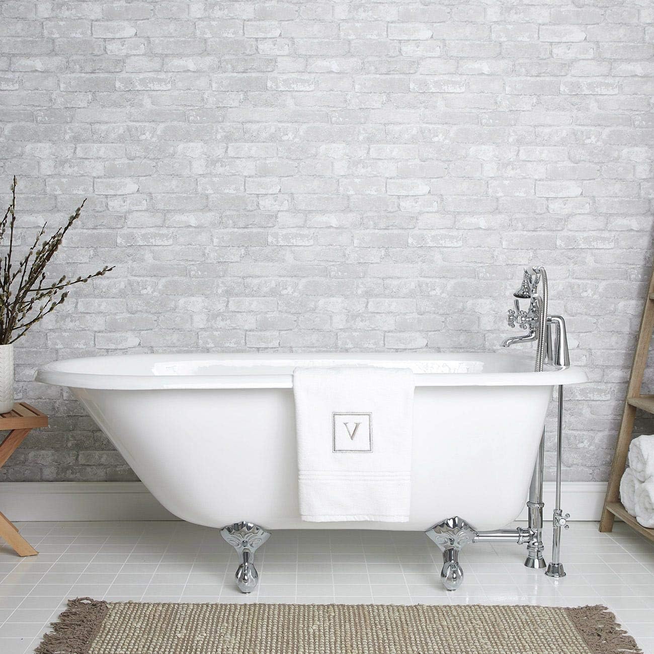 Vintage Tub & Bath Heritage 60 Inch Cast Iron Clawfoot Tub Package with British Telephone Faucet with Fixtures - White/Chrome Feet & Fixtures