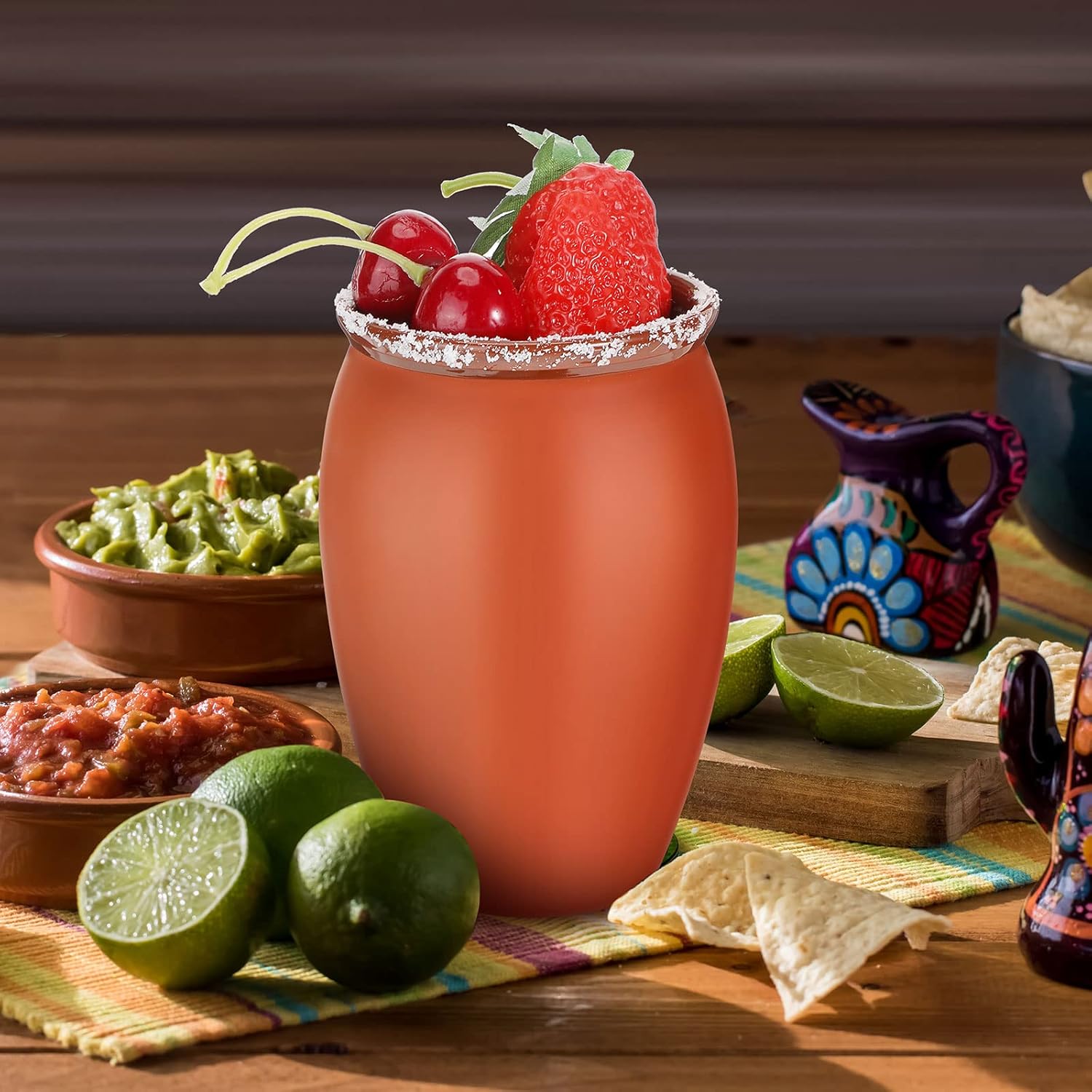Nuogo 12 Pcs 12 oz Cantaritos De Barro Mexicanos Cantaritos Shooters Taco Tuesday Mexican Clay Cup Cocktail Cups for Tequila Margaritas Mojitos Tazas