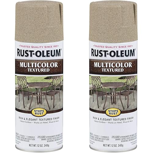 Rust-Oleum 223524A2 Multi-Color Textured Spray Paint, Desert Bisque, 12 Ounce (Pack of 2)