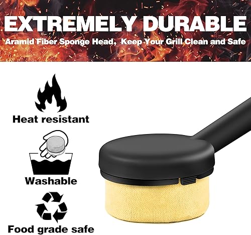 Miniatura 2 de Cepillo para parrilla y raspador, limpiador de parrilla, cepillo de limpieza para parrilla, cepillo de limpieza para barbacoa, cepillos de parrilla