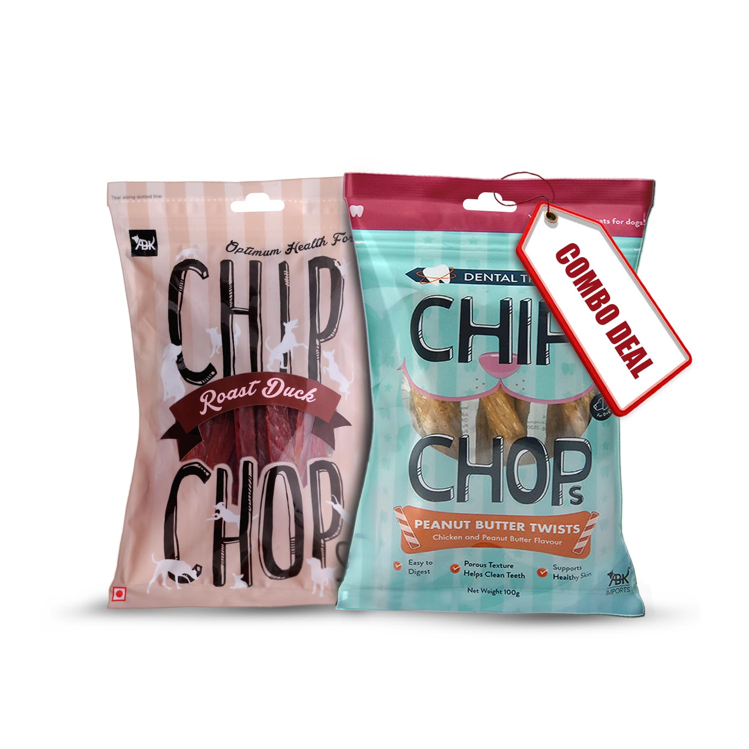 Combo of Chip Chops Roast Duck Strips, 1 Pack & Chip Chops Peanut Butter Twists Chicken and Peanut Butter Flavor (B0C7K8RHWZ) Amazon Price History, Amazon Price Tracker