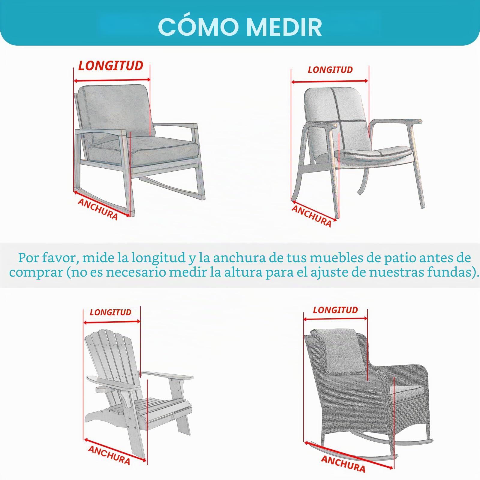 GARPROVM Funda protectora para sillas de jardín, 2 piezas, 89 x 97 x 74 cm, funda para sillón, resistente a la intemperie, tela Oxford, muebles de jardín, lona para sillas de balcón, sillones lounge