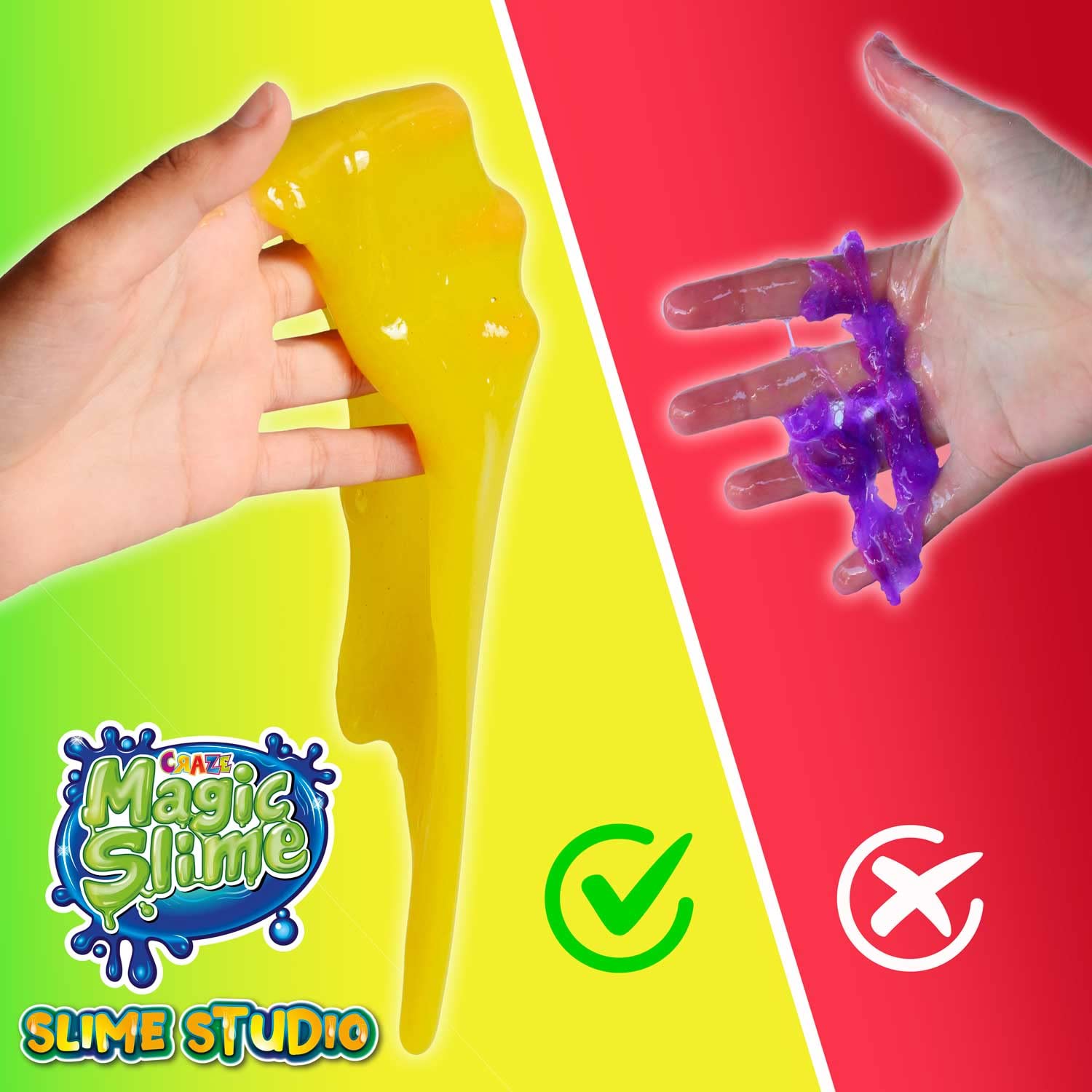 CRAZE Magic Slime Studio Schleim 32862 zestaw "zrób to sam" Slime Kit 11 kolorów z akcesoriami Fluffy Slime z perłami brokatowymi i efektami specjalnymi, 32862, kolorowy, 36,5 x 5,8 x 25,5 cm