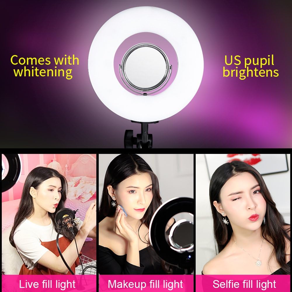 Get Popular Offer 8-inch LED Selfie Ring Light for Phone Video Shooting Makeup YouTube Vine Portrait Photography with Stand Mirror Table Top Dimmable Camera Photo Lamps 24W 5500K Video Circle Lights Best Deal 8-inch LED Selfie Ring Light for Phone Video Shooting Makeup YouTube Vine Portrait Photography with Stand Mirror Table Top Dimmable Camera Photo Lamps 24W 5500K Video Circle Lights