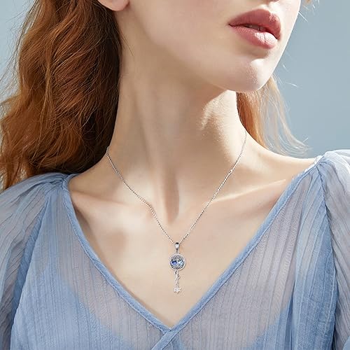 Miniatura 2 de Collar de árbol de la vida de plata de ley 925 collar con colgante de nudo celta para mujer
