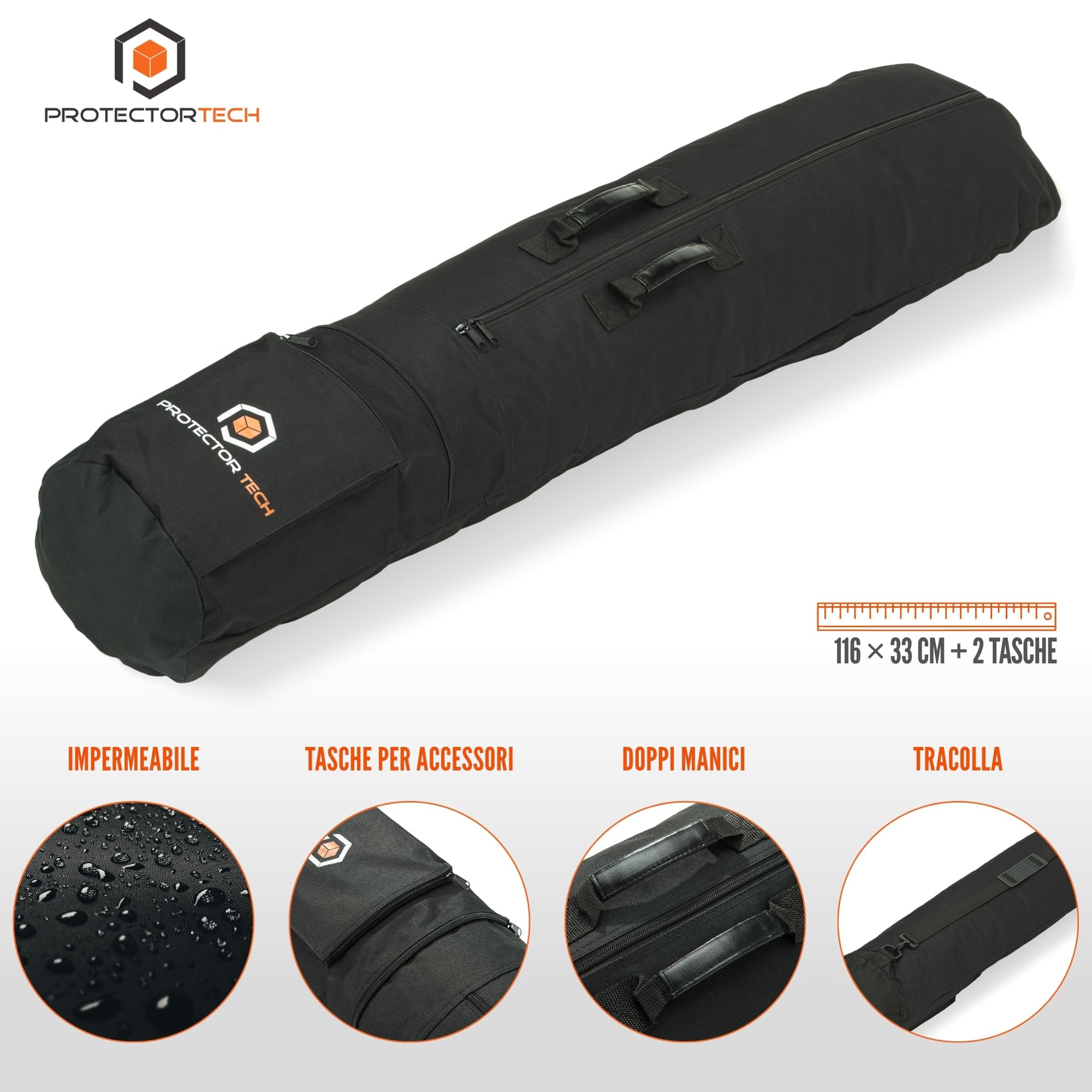 Borsa da Transporto per Metal Detector - lunga 116 cm - o Microfono/Supporto per Altoparlante - Accessori per metal detector