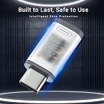NICE BUDDY Light-ning à USB C Adaptateur pour iPhone 15/16 Pro/16 Pro Max/Plus, Sam-Sung S24,C'est pas vrai. Air,Interrupteur Nin-tendo, rapide Charging-4Pack | CHARGE ONLY. Éclairage Féminin à USB-C Homme. NO audio/OTG/headphones. Résistance de 56k. QC Chargez vite.
