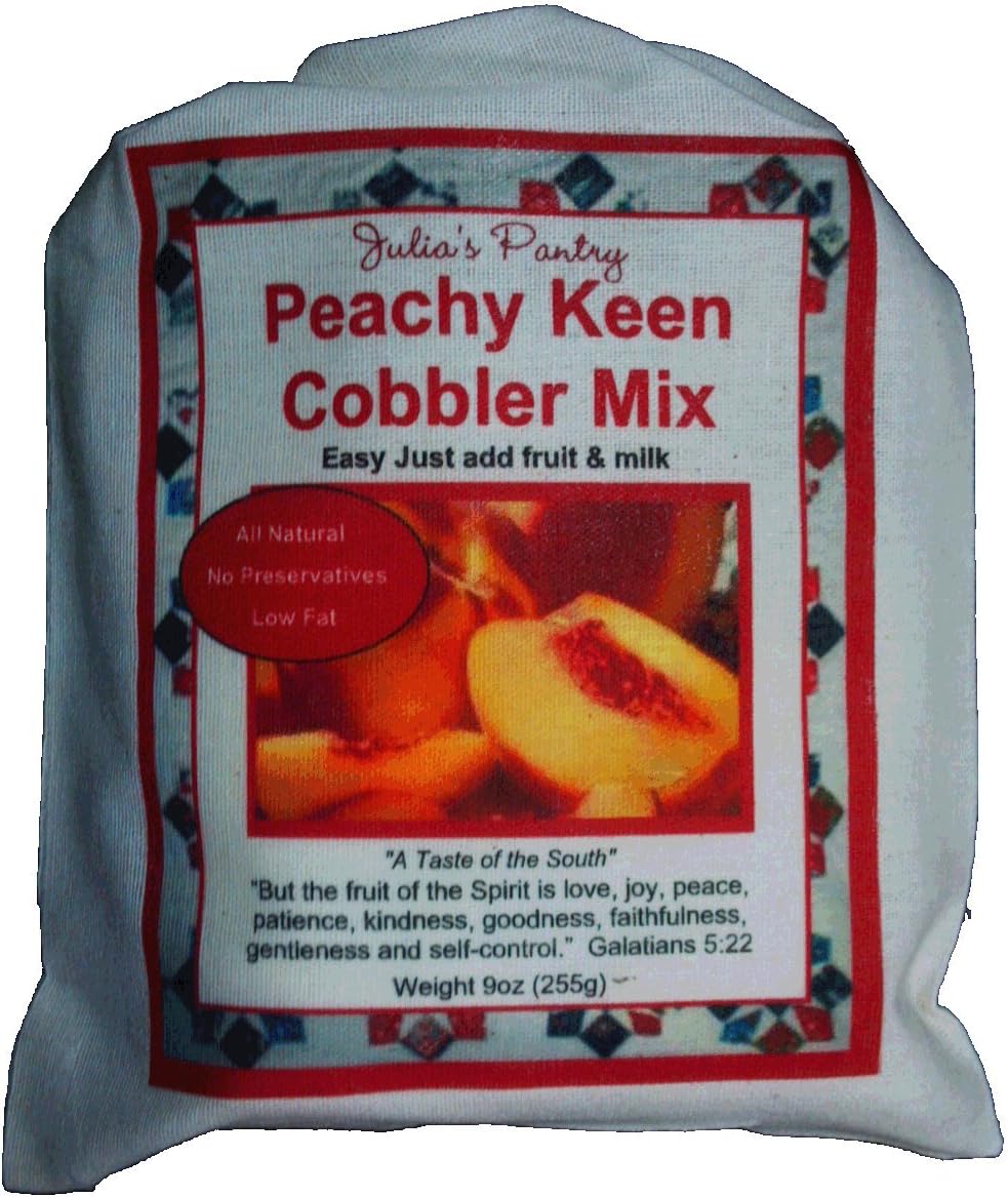 Peach Cobbler Mix, 9oz Cloth Gift Bag