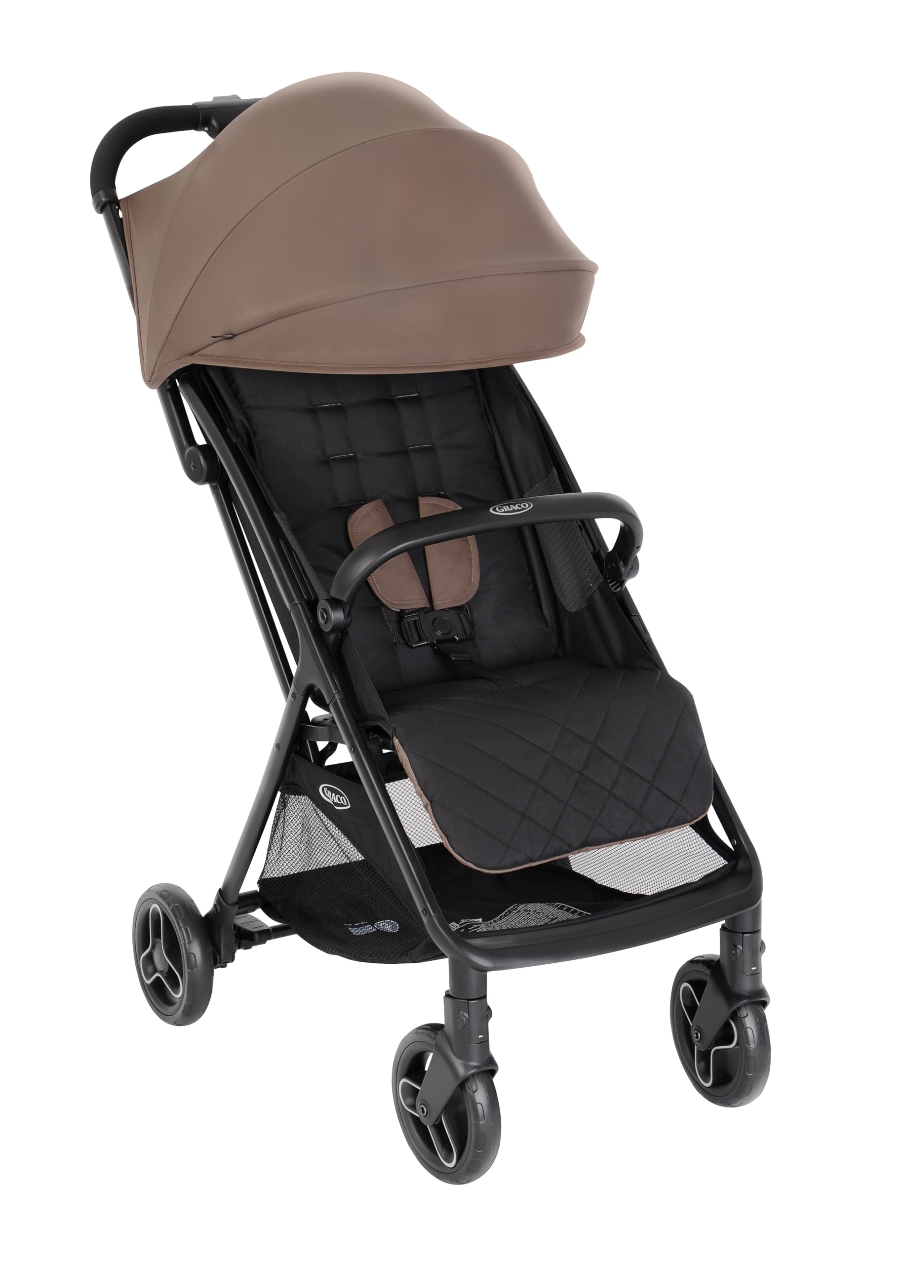 Graco - Myavo Passeggino leggero con chiusura veloce e parapioggia - 0-22 kg, dalla nascita fino a circa 4 anni, Fossil