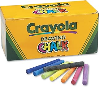 Crayola Colorful Drawing Chalk - 144 Colored Chalk Sticks