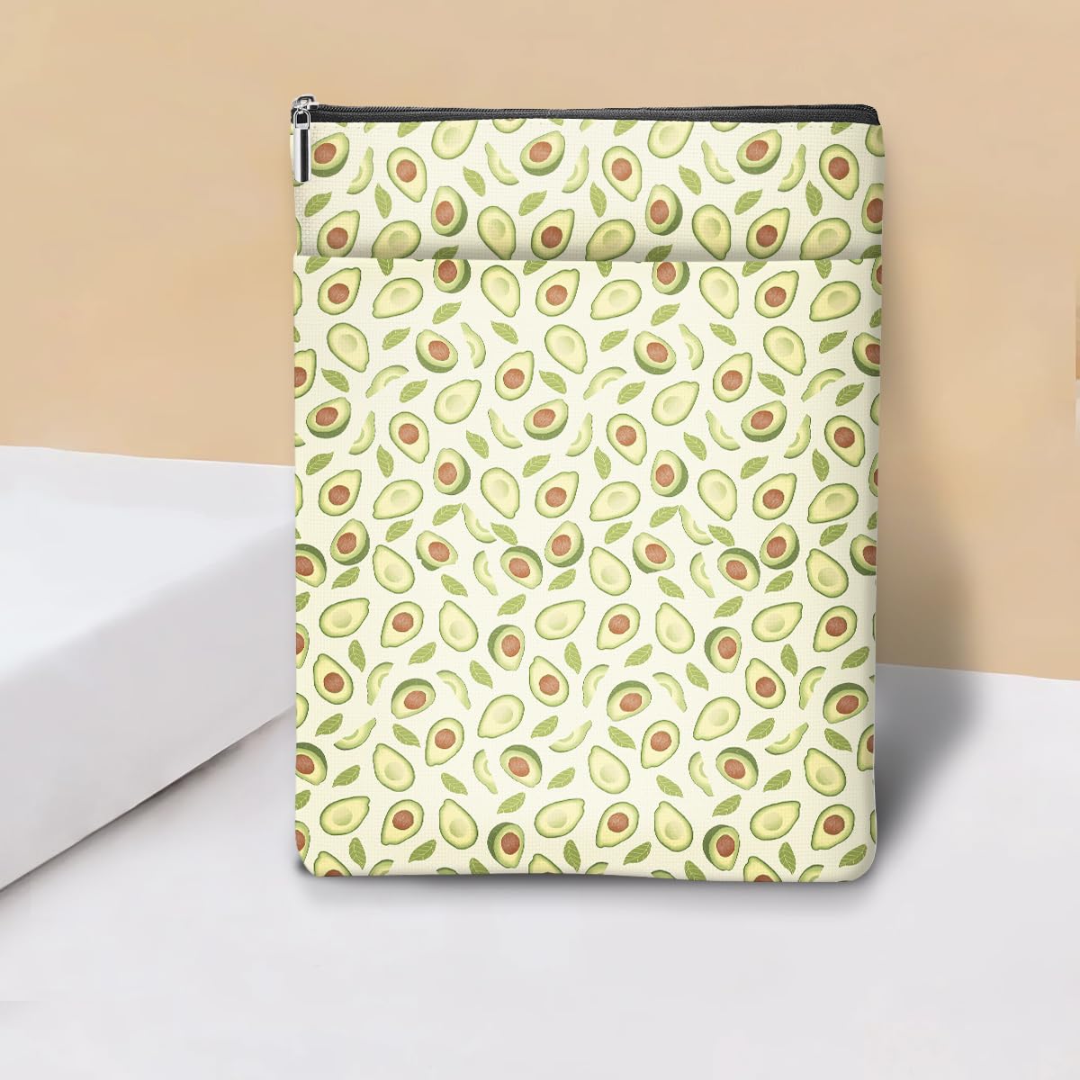 Vintage Starry Night Book Sleeve, Book Lovers Gifts Sleeve with Zipper & Front Pocket, 11.5x8.8 Inch Canvas Books Cover Protector Bookish Useful Gifts for Readers Women Friend Birthday Gift — view 12