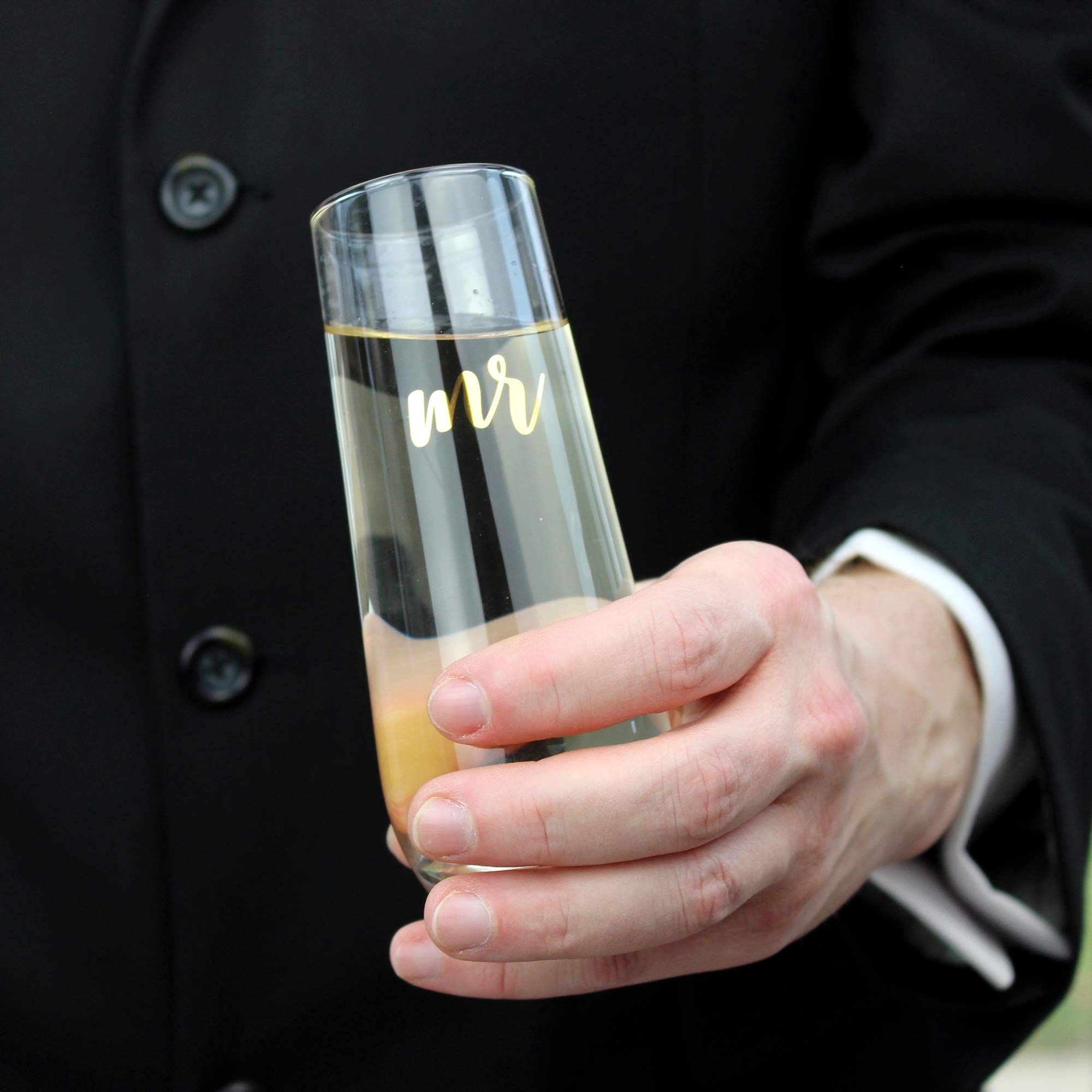 Gold Champagne Glasses - Lillian Rose Mr. Stemless -5 Gold Champagne Glasses - Lillian Rose Mr. Stemless -5