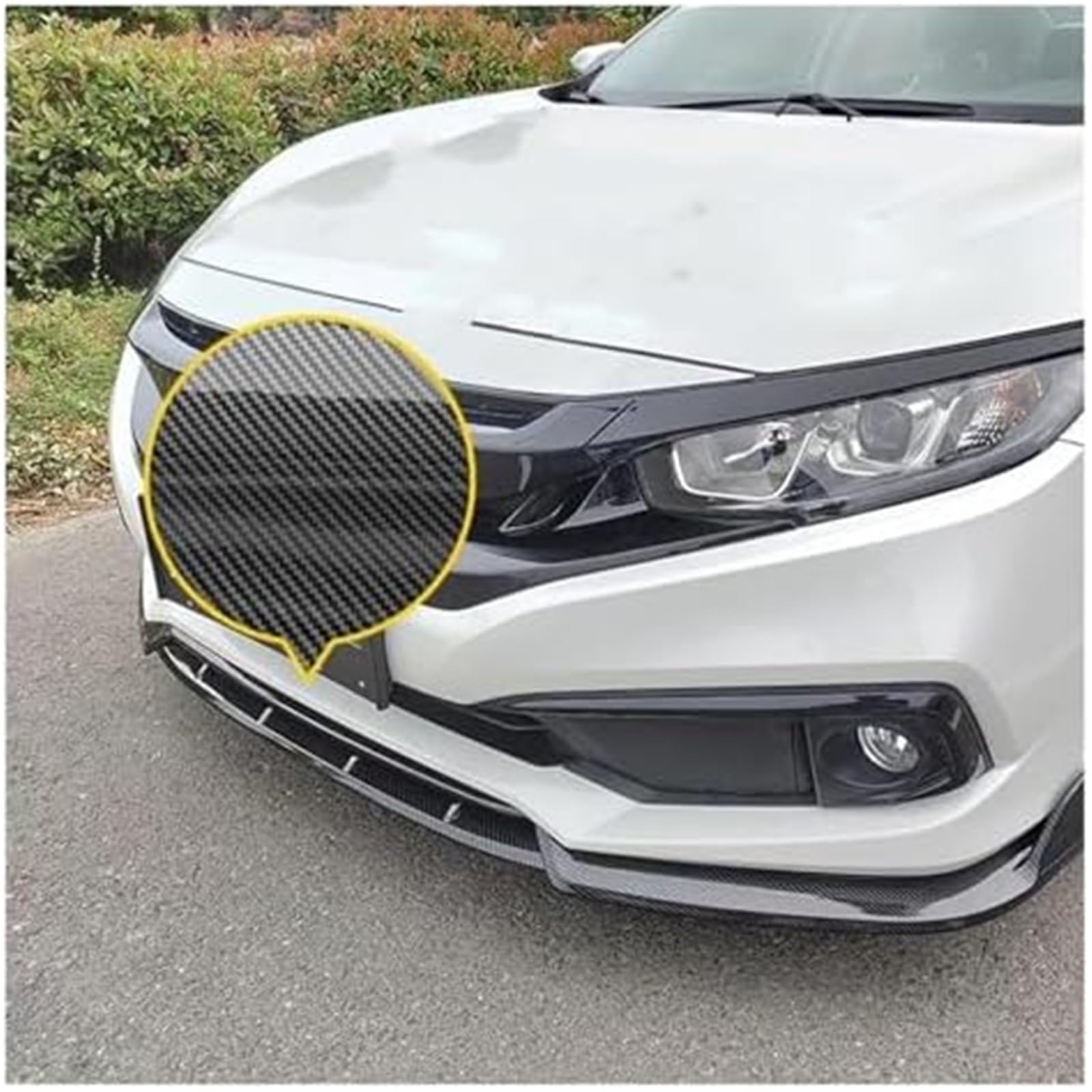 Splitter, dla dla Civic, dla Sedan 2019 20 2021 Przedni zderzak
