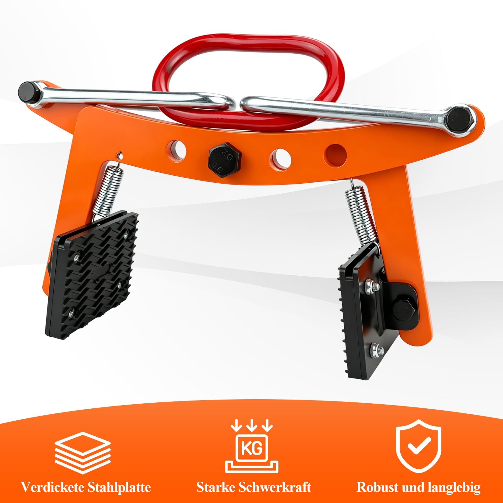 280 kg Versetzzange Bordsteinzange, Steinheber Steingreifer Bordsteinzange Hebezange Zum Anheben und Transportieren Verstellbare Öffnung 8-30 CM, Verdickte Stahlplatte