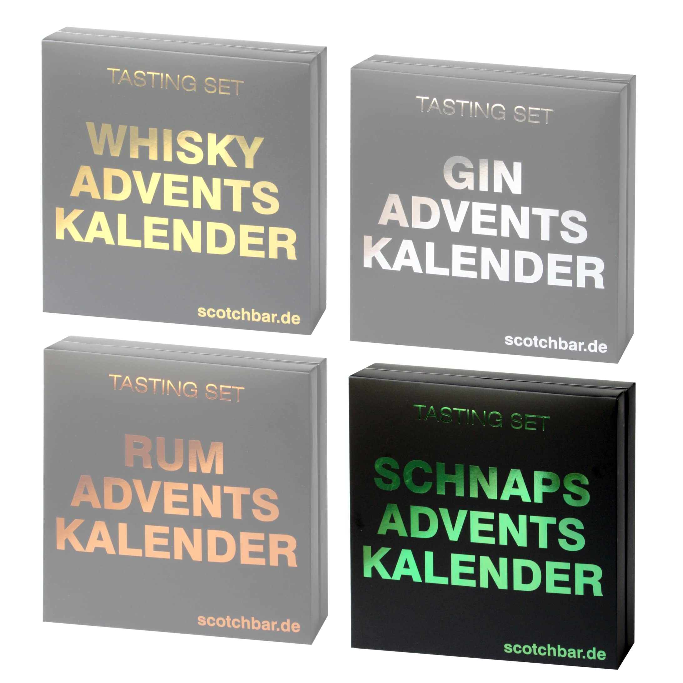 Schnaps Adventskalender in edler Geschenkbox exklusiv von scotchbar – 24 hochwertige Schnäpse