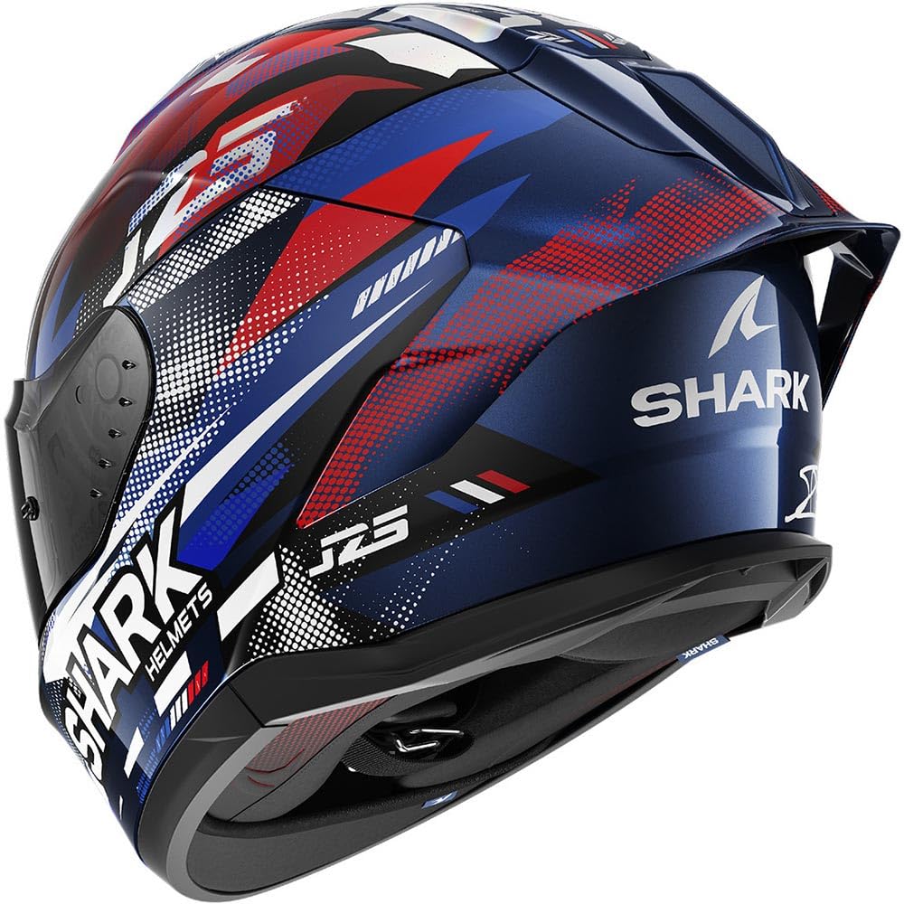 SHARK, Casque Moto Intégral SKWAL CUP REPLICA ZARCO GP de FRANCE Blue Chrome Red BUR, M