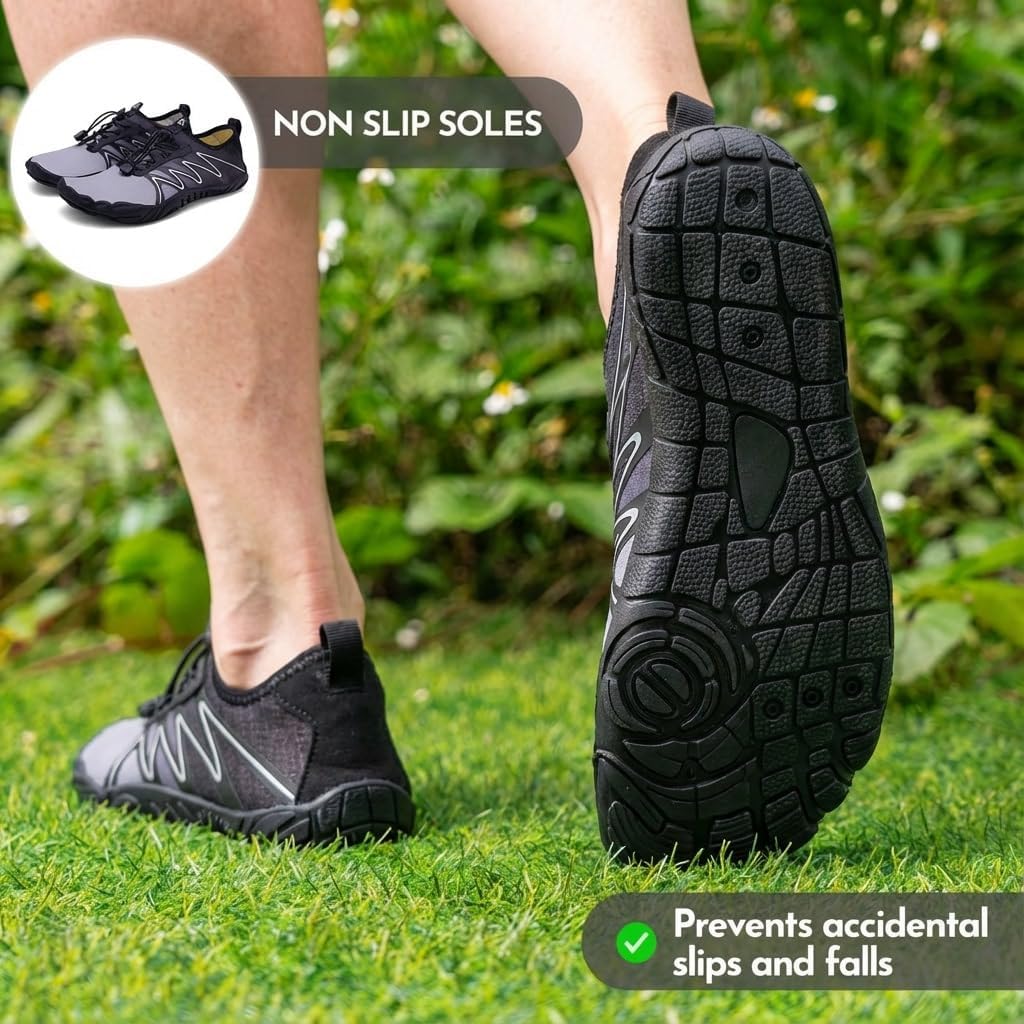 Peak Footwear Barefoot Shoes - Wide Toe Box, Zero-Drop 4mm Thin Sole, Flexible Non-Slip Walking & Travel Shoes, Breathable Lightweight Minimalist Footwear (Unisex)