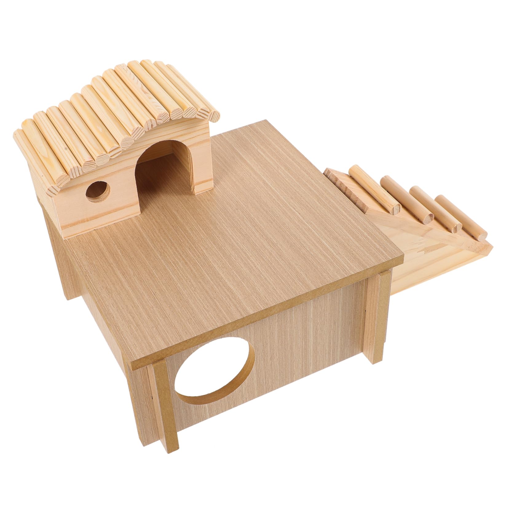 Hamsterbrücke mit Leiter Hamsterhaus als Versteck Kletterspielzeug und Nest für Hamster und Chinchilla