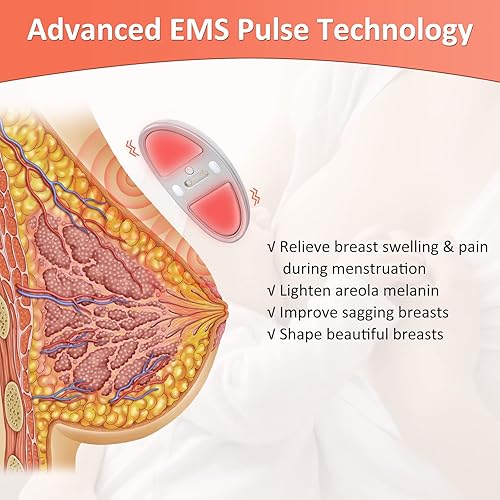 Miniatura 4 de Masajeador de senos, potenciador de pecho eléctrico portátil para ampliación de levantamiento de senos, masajeador de crecimiento de senos USB con 4