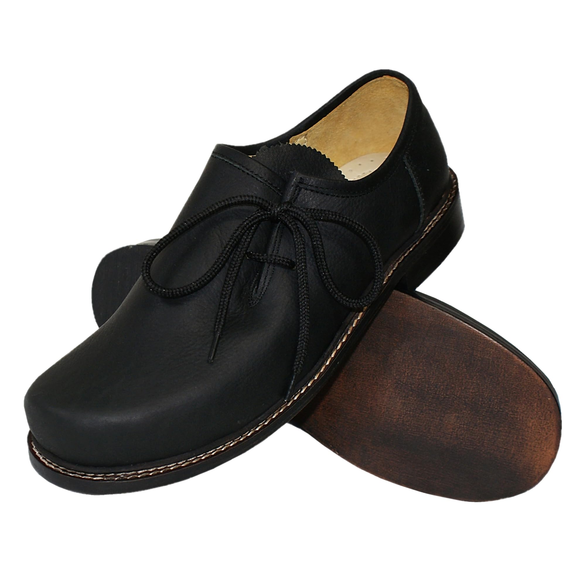 Scarpe tradizionali da uomo, scarpe da avena, in pelle, marrone, nero, suola in pelle, scarpe da ballo, suola liscia per ballerini, pantaloni in pelle per ballare