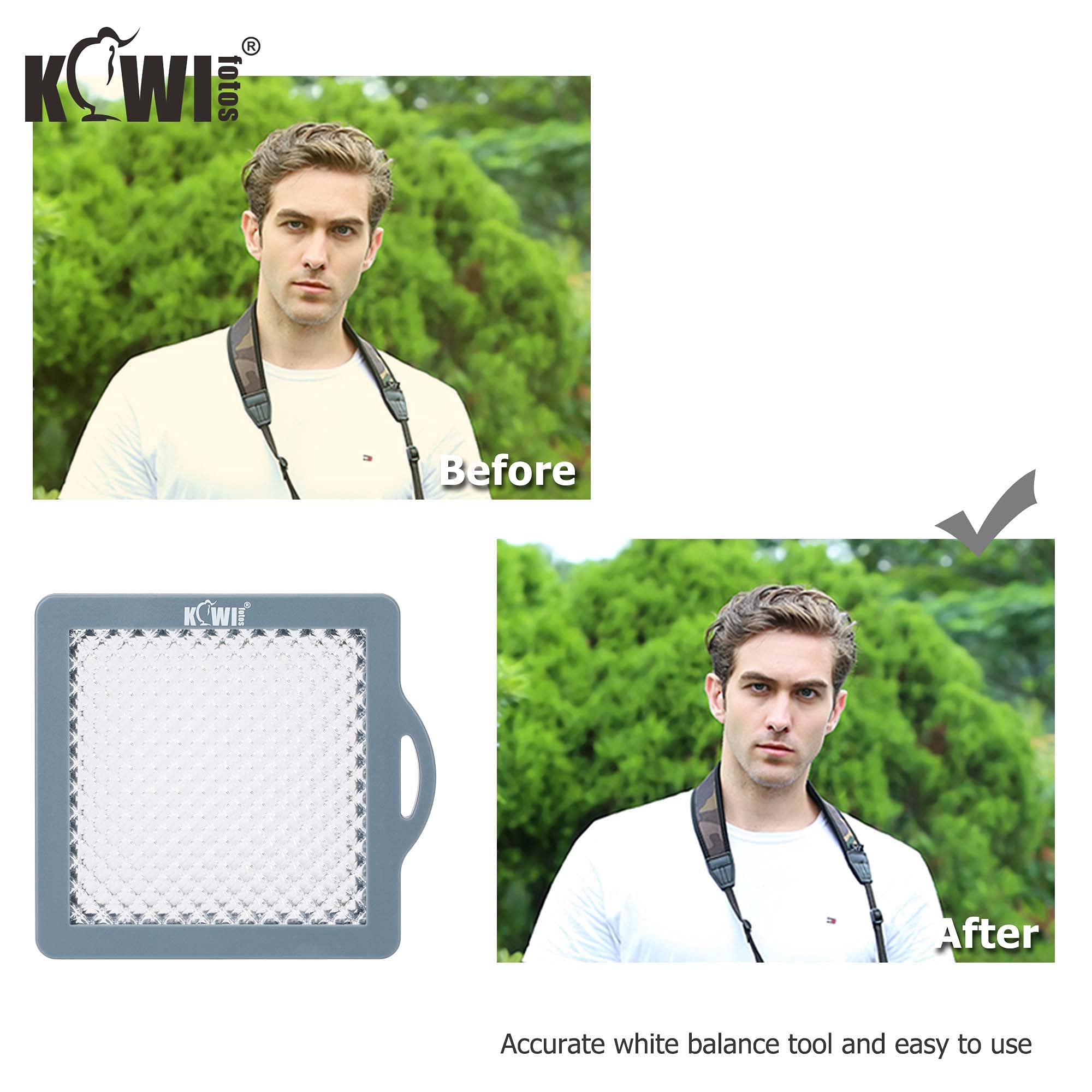 Filtro Per Bilanciamento Del Bianco KIWIFOTOS 3x3 - Universale, Leggero, Per Obiettivi Fino A 82mm - Foto 5