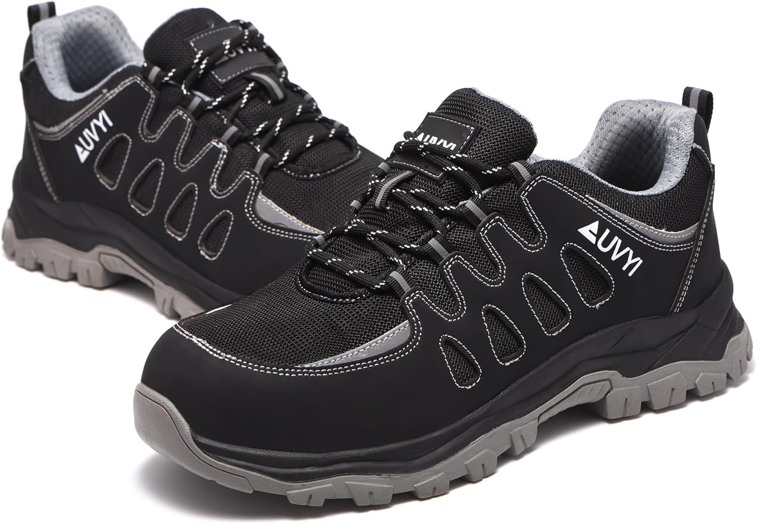 Steel Toe Work Shoes for Men – Slip-Resistant, Breathable, Comfortable Wide Toe Safety Shoes for Industrial & Construction Work, Zapatos para Hombre