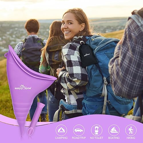 Miniatura 6 de EasyHome Dispositivo de micción femenina portátil para mujeres Embudo de orina de silicona femenina para orinar para orinar taza reutilizable para