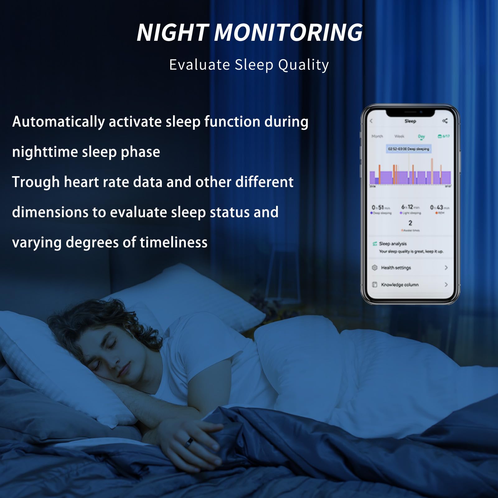Anello Intelligente DekeFit - Tracker Fitness Con Monitoraggio Sonno, FC, SpO2, Impermeabile IP68 - Foto 10