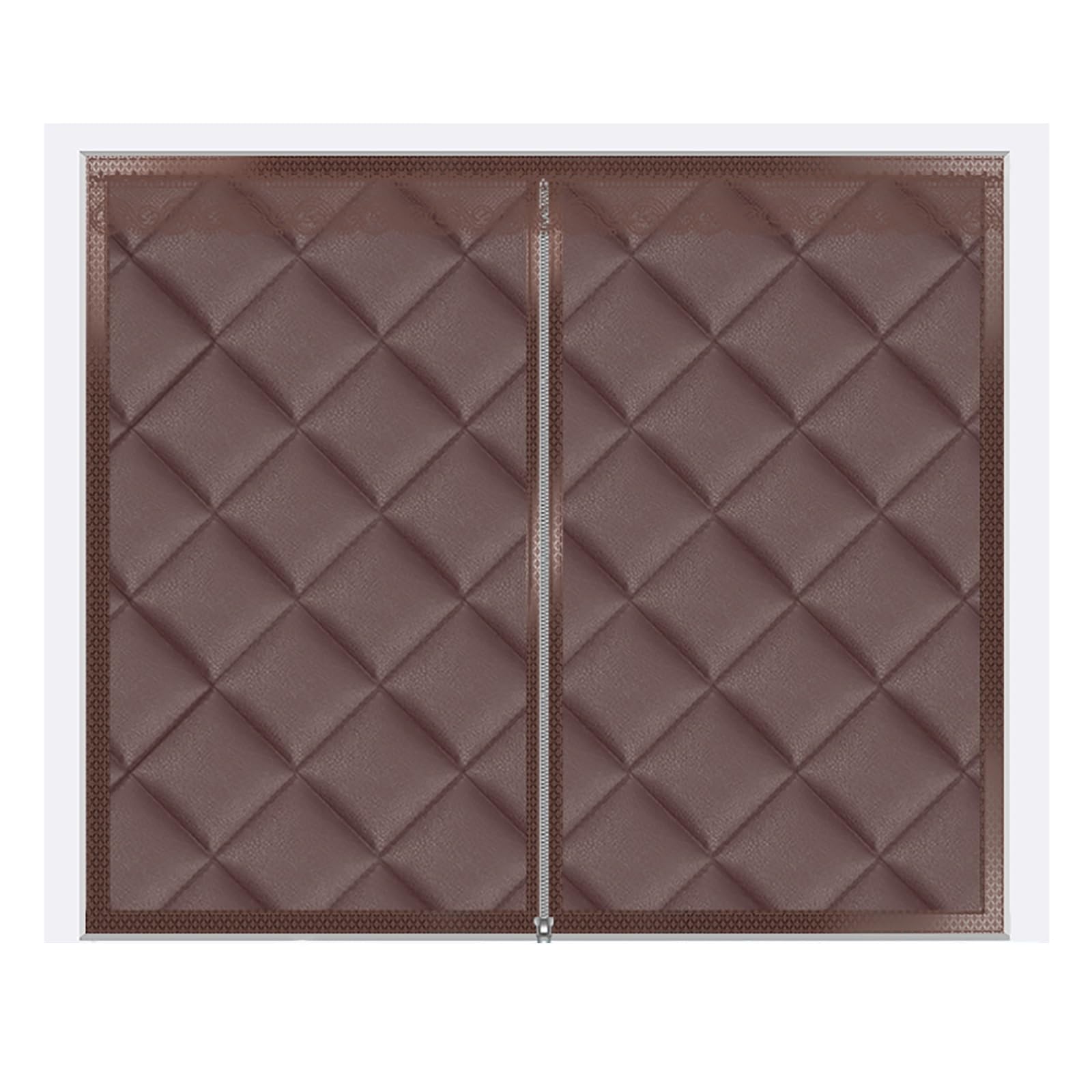 VFDVSWZSA door curtain, Soundproof and Windproof, Durable, with Zipper, Punch-free, Suitable for Bedrooms, Balconies, and Attics(Brown a,200 * 200cm/78.7 * 78.7in)