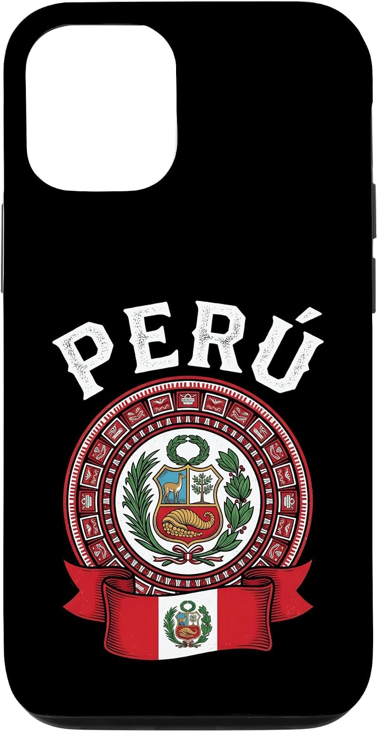Peru Heritage National Flag Andean Pattern Ring Case for iPhone 12/12 Pro