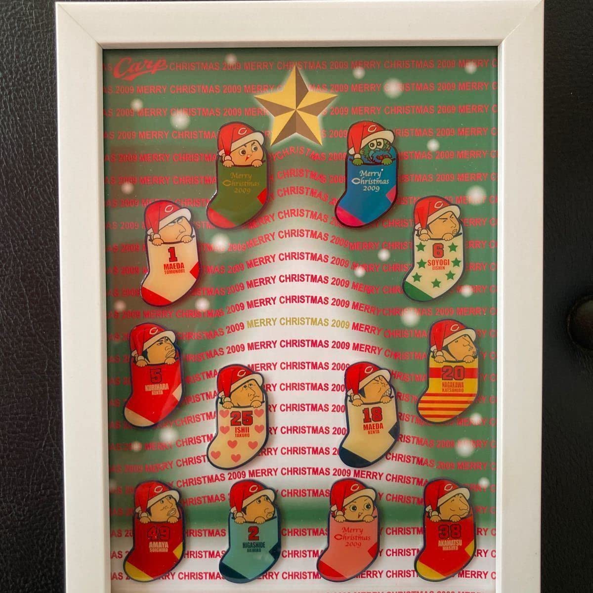 広島東洋カープ2009年選手坊やクリスマスピンバッチ