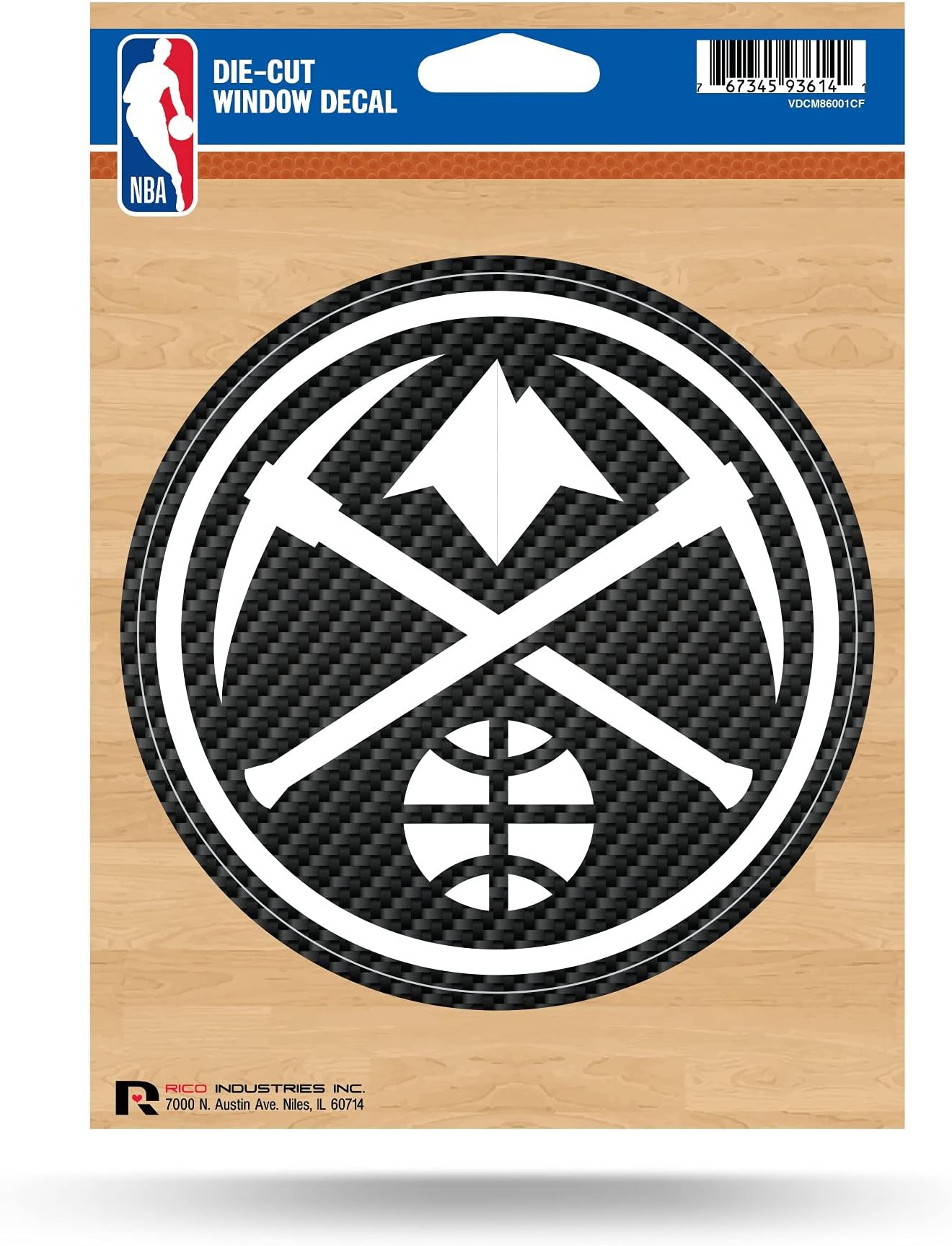 NBA Denver Nuggets Carbon Fiber Design Die Cut Vinyl Decal