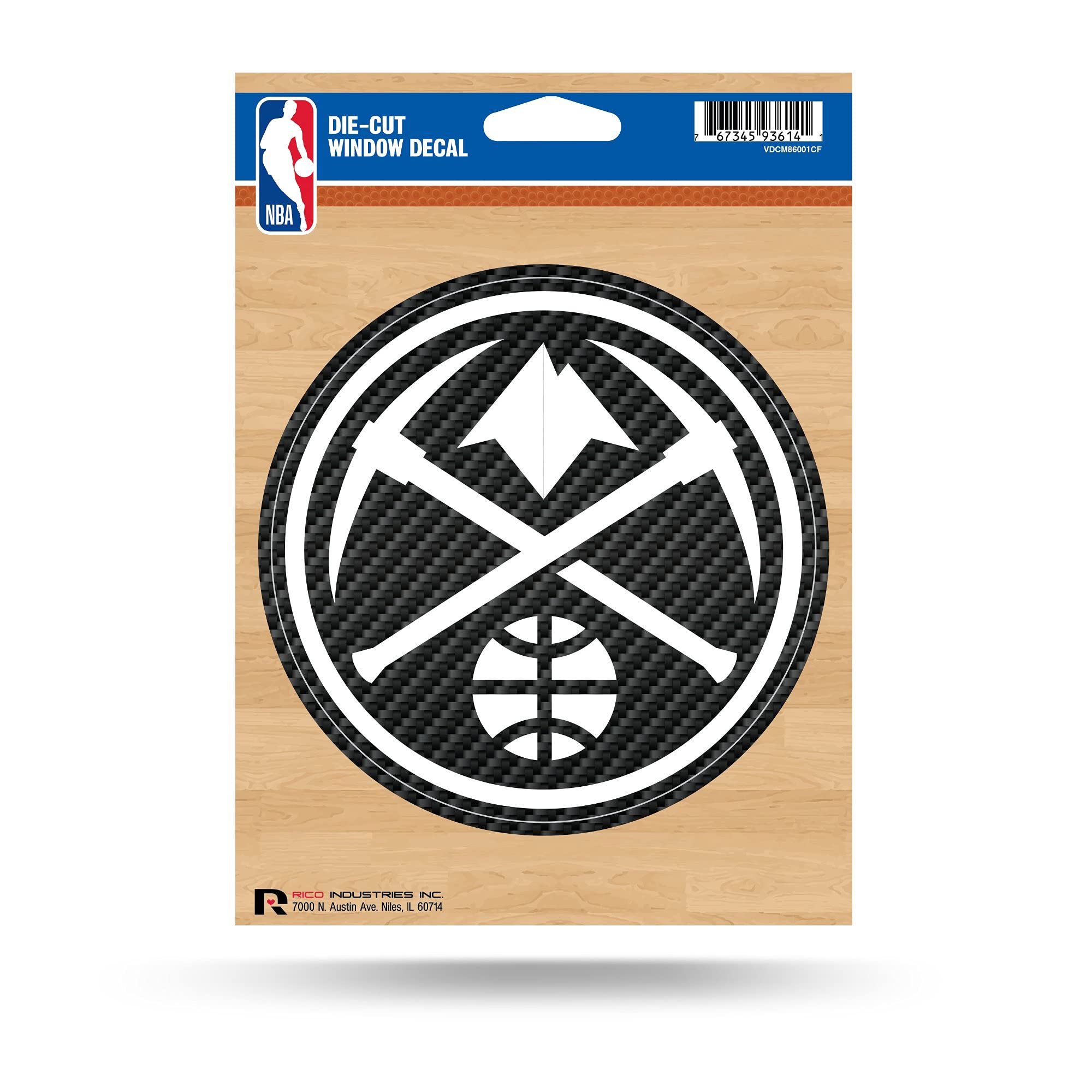 Rico IndustriesNBA Denver Nuggets Carbon Fiber Design Die Cut Vinyl Decal