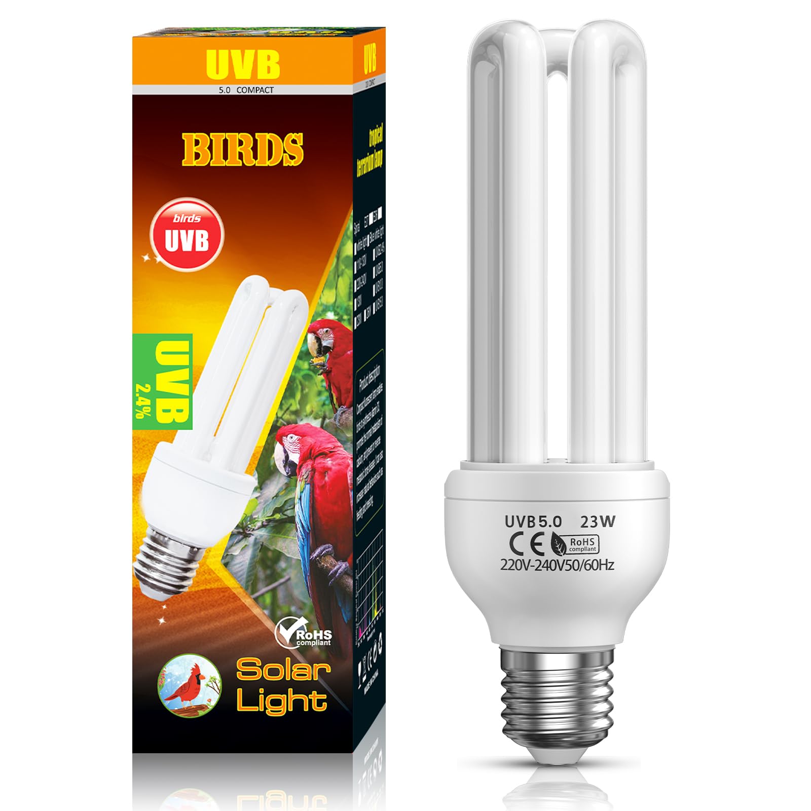 BrightArk UVB 5.0 Vogellampe E27 23W