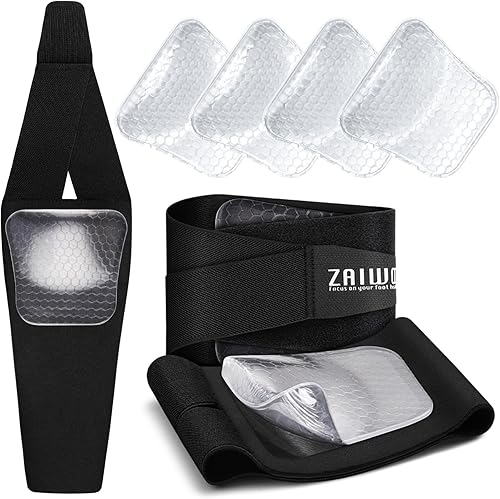 Miniatura 1 de Insertos de soporte de arco para mujeres y hombres, 2 alturas ajustables, antideslizantes, transpirables, banda de arco de alivio de fascitis