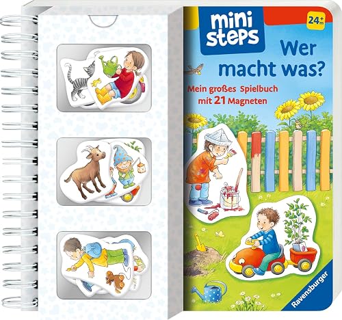 ministeps: Wer macht was?: Mein großes Spielbuch mit 21 Magneten. Ab 24 Monaten (ministeps Bücher)