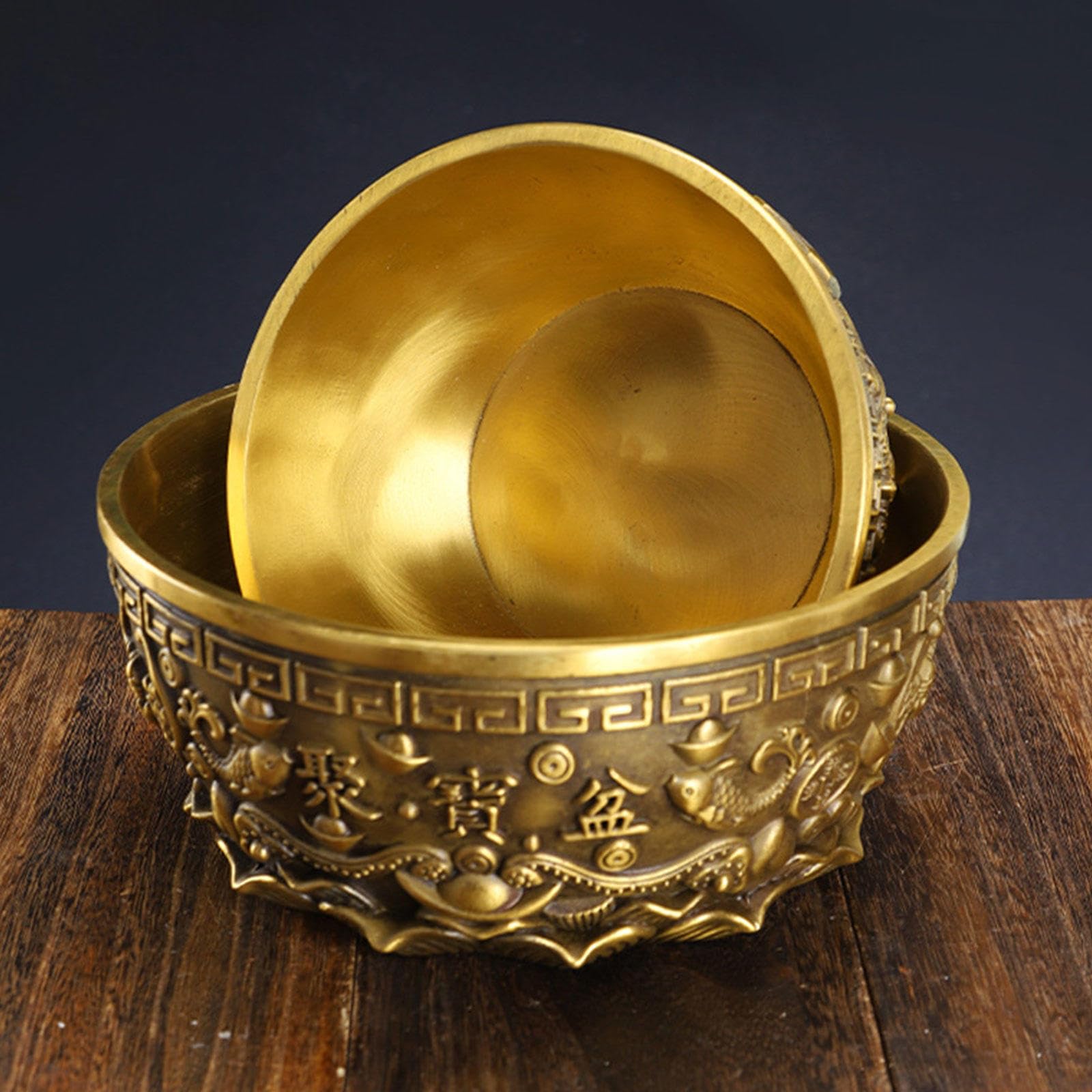 Feng Shui Basen skarbów, dekoracja domu, miska na skarby, stojak na szczęście, środek stołu, miska ofiarowana, A-25 cm, A 16 cm, A 16 cm