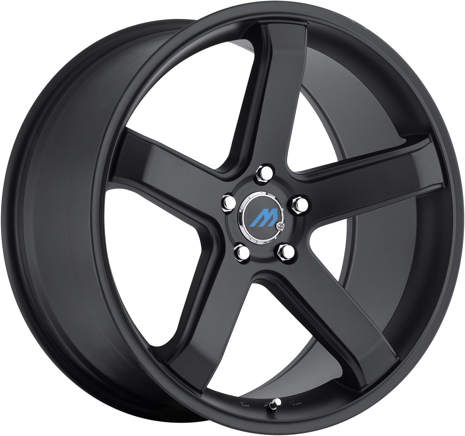 Mach M5 19 Black Wheel / Rim 5x112 with a 35mm Offset and a 66.56 Hub Bore. Partnumber M5-1985II35CSB