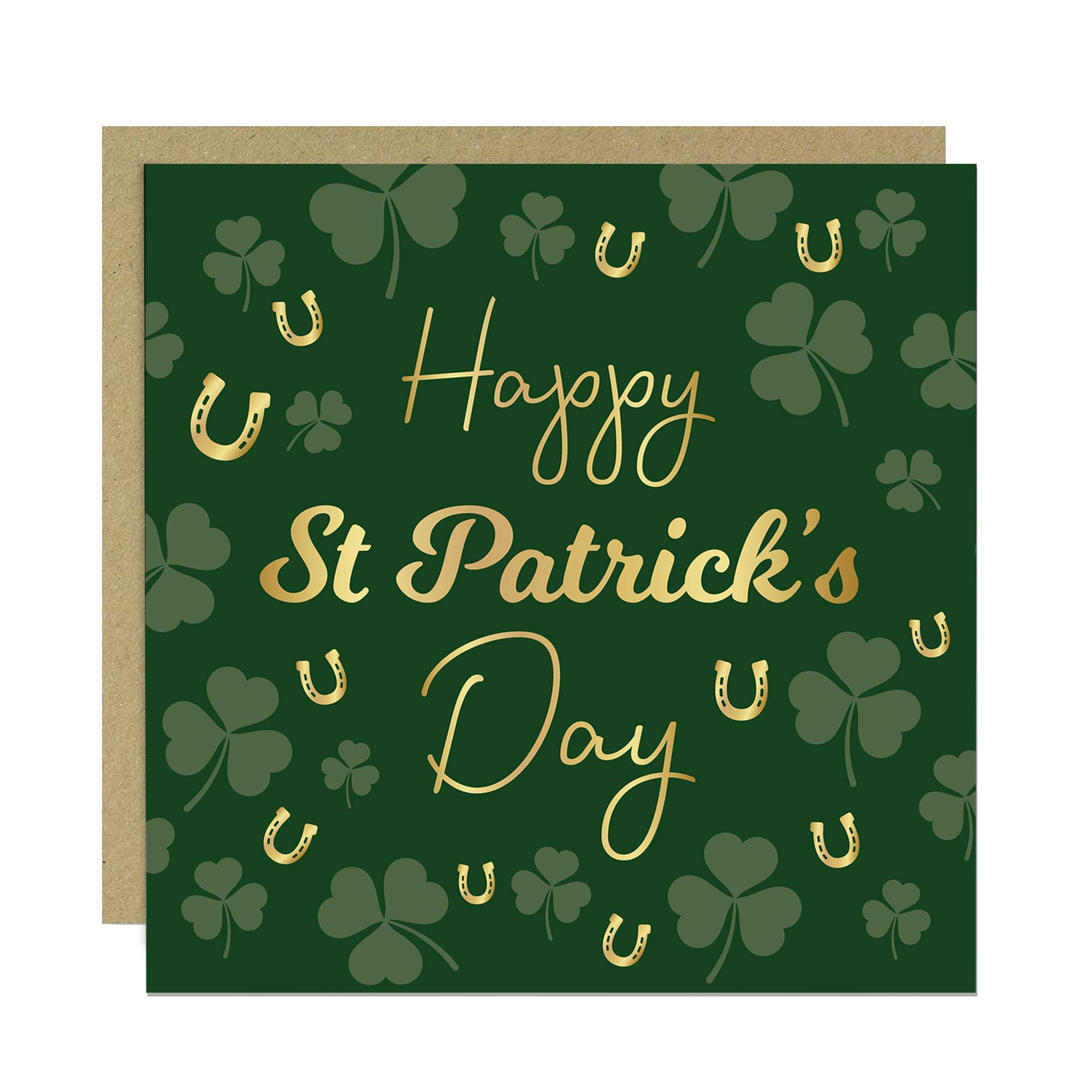 RED OCEAN Happy St Patrick's Day Irish Cards with Shamrock for Mum Dad Auntie Uncle Friend Nanny Grandad Brother Sister St Patricks Day Card With Envelope