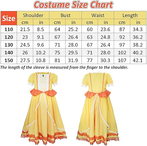 Miniatura 2 de Disfraz de princesa Super Brothers para niños, disfraz de princesa melocotón y margarita para niñas pequeñas