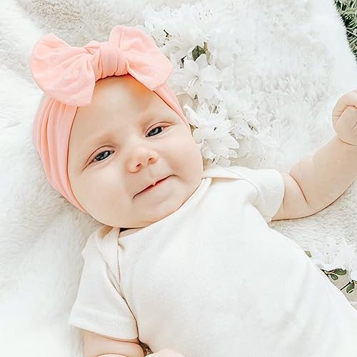 Miniatura 3 de Jesries 22 diademas de nailon suave con lazos, accesorios para el cabello para recién nacidos, niños pequeños, hechos a mano