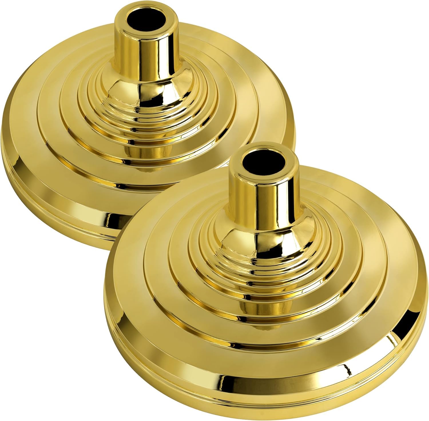 Photo 1 of 2 Pack Base Stand for Indoor Flagpole, Gold Interior Flag Holder Stands for Pole Compatible with 1.3 Inch,1.1 and 0.9 Inch Diameter Flag Pole Prefect for Classroom, Churches, Meeting, Indoor