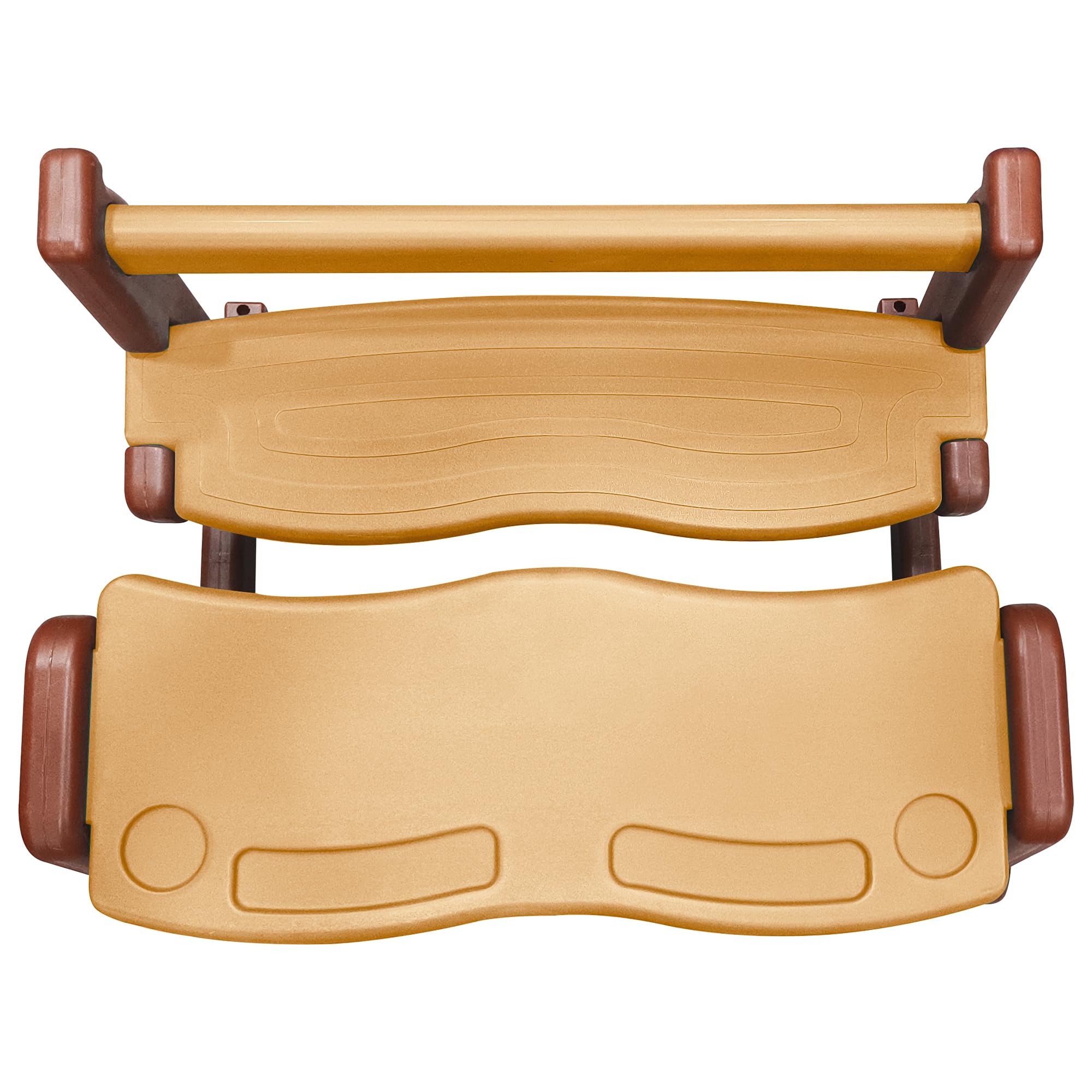 Hop N Play Big Bench | Scholar Table Chair Double Seat 2-5 Years Age Group, Study Table for Kids with Chair- Beige Color 1