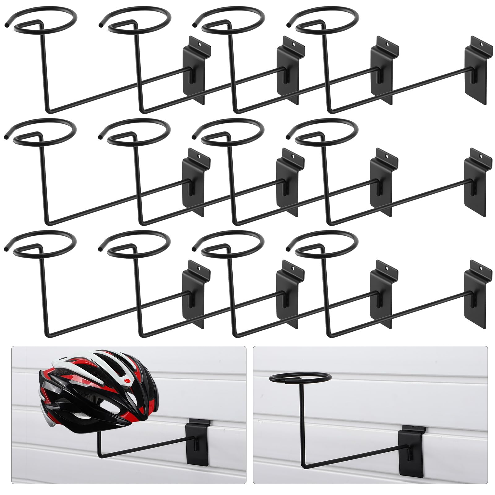Photo 1 of Kigley 12 Pcs Slat Wall Hat Hooks Black Metal