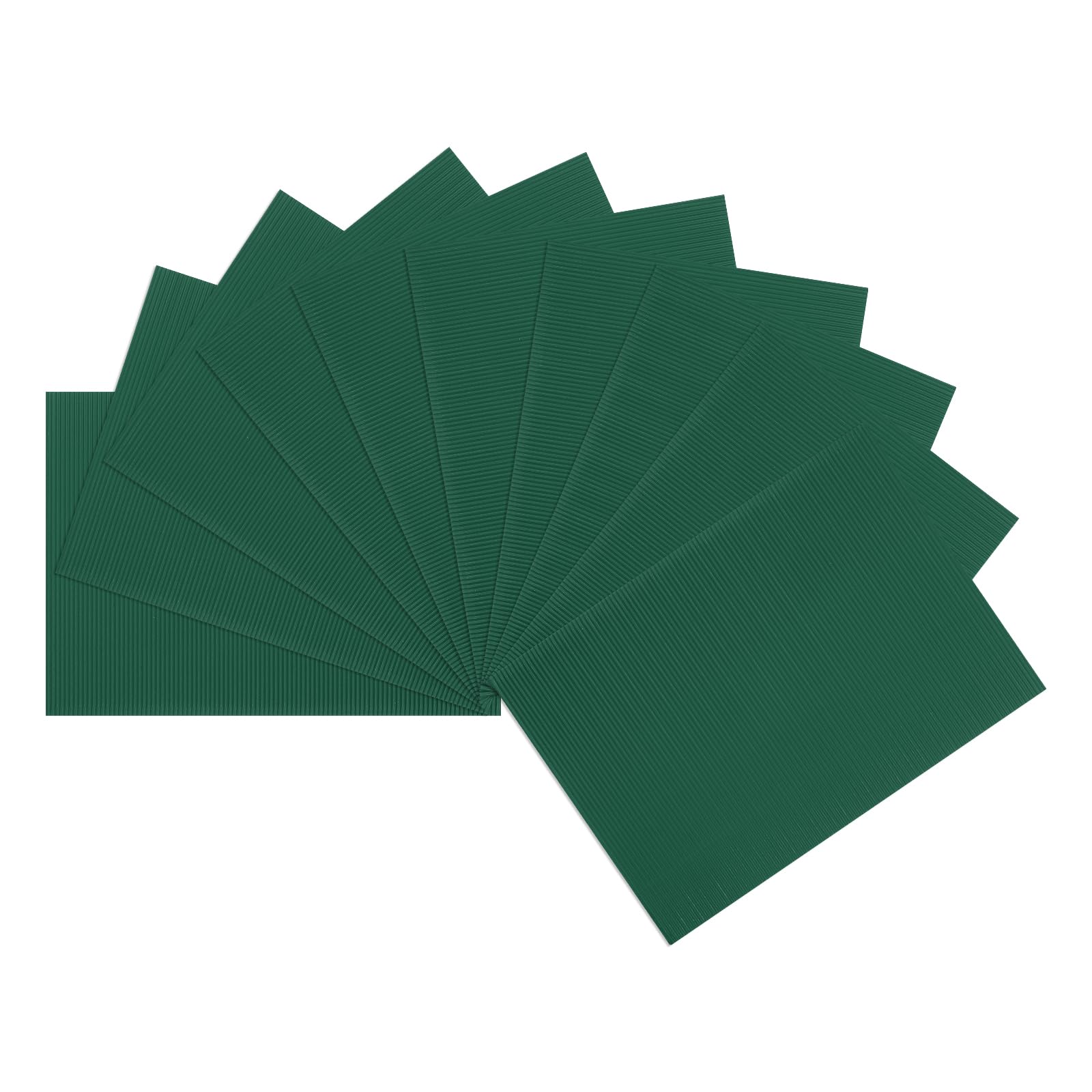 sourcing map 10pcs Corrugated Cardboard Paper Sheets,Army Green,14 inch x 10inch,for Craft and DIY Projects