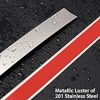 Vista 4 de Moldura de pared de acero inoxidable para despegar y pegar, moldura de metal autoadhesivo flexible para techo, marco de espejo y más, acabado