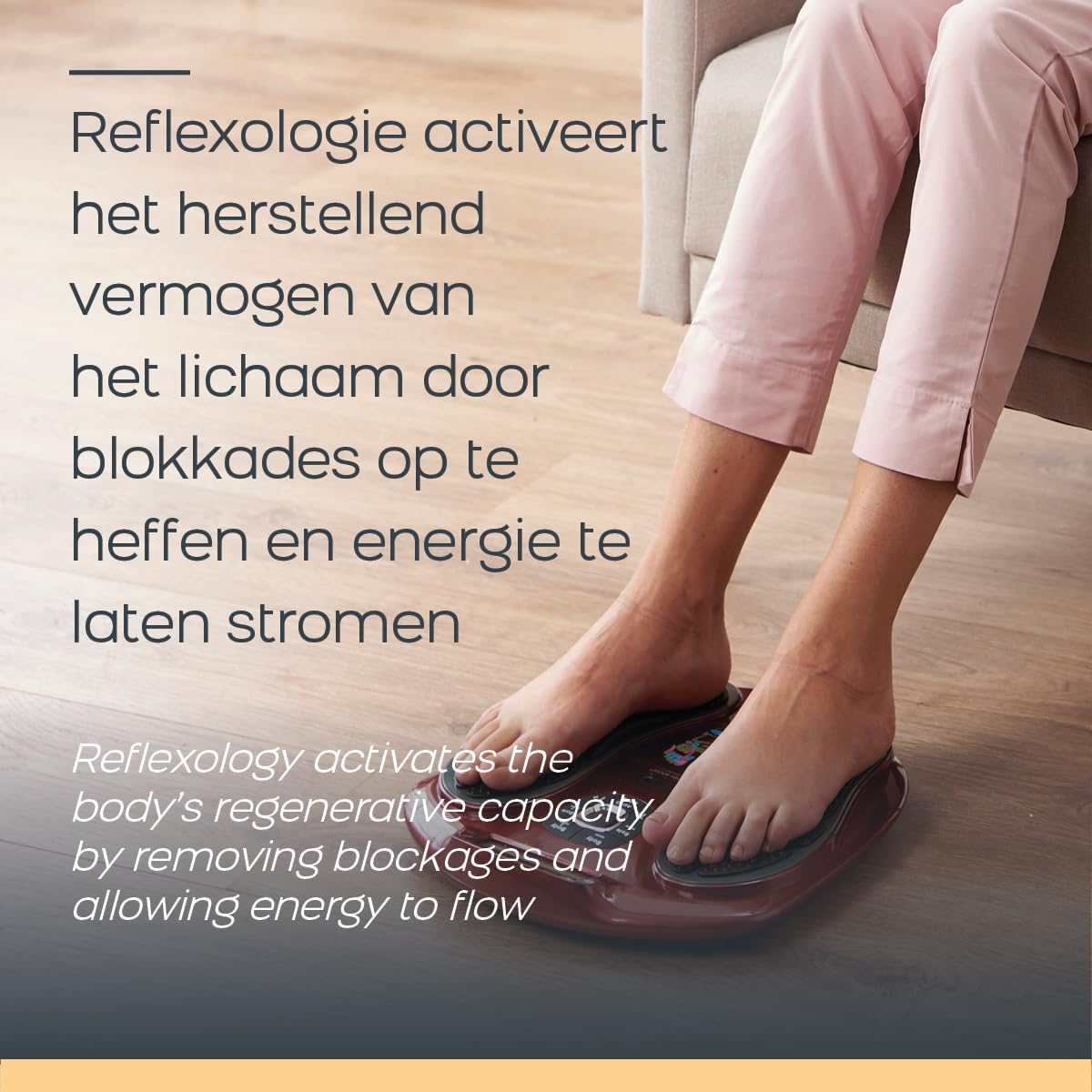 Circulation Maxx Reflexology, stimolatore muscolare elettrico con riflessologia del piede, 99 livelli di intensità e 6 modalità di massaggio, dispositivo TENS con 4 cuscinetti gel, telecomando