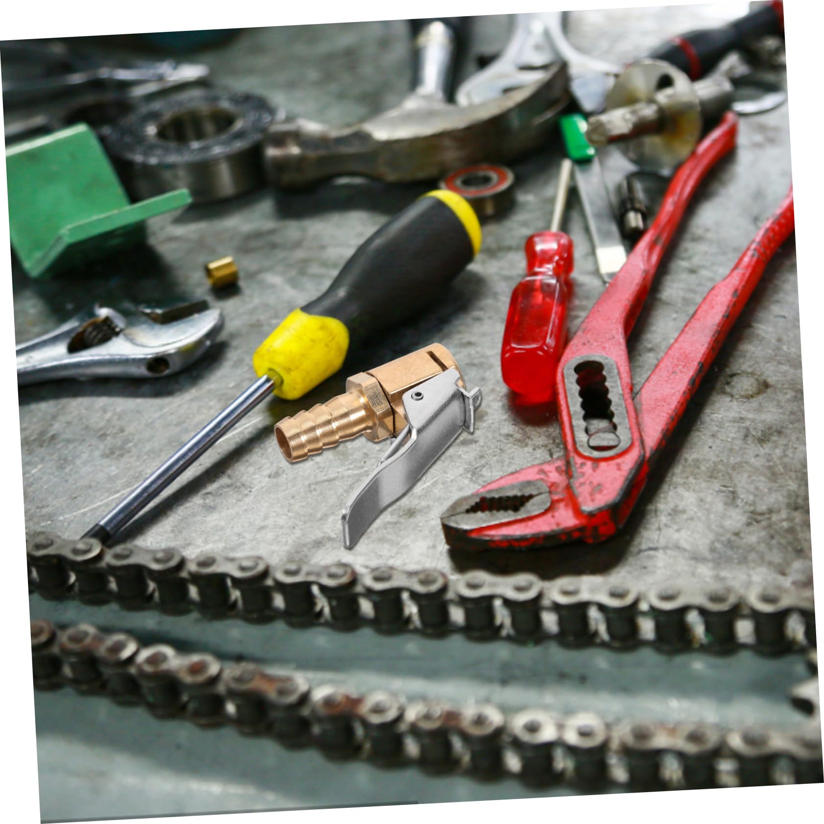 Beatifufu Air Chuck for Tires Locking Chuck Clip for Car Truck Motorcycle Air Pump Adapter