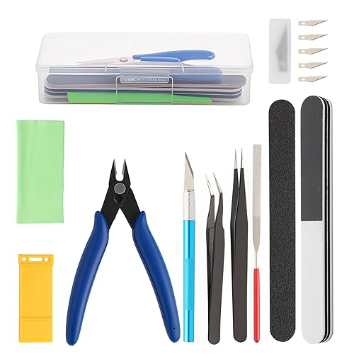 Comzantor 10 Piezas Gundam Model kit de Modelo Fabricación, Modelismo Maquetas, Juego de Manualidades Construcción de Pasatiempos con Caja, Herramientas Básicas de Modelador para Reparación y Fijación