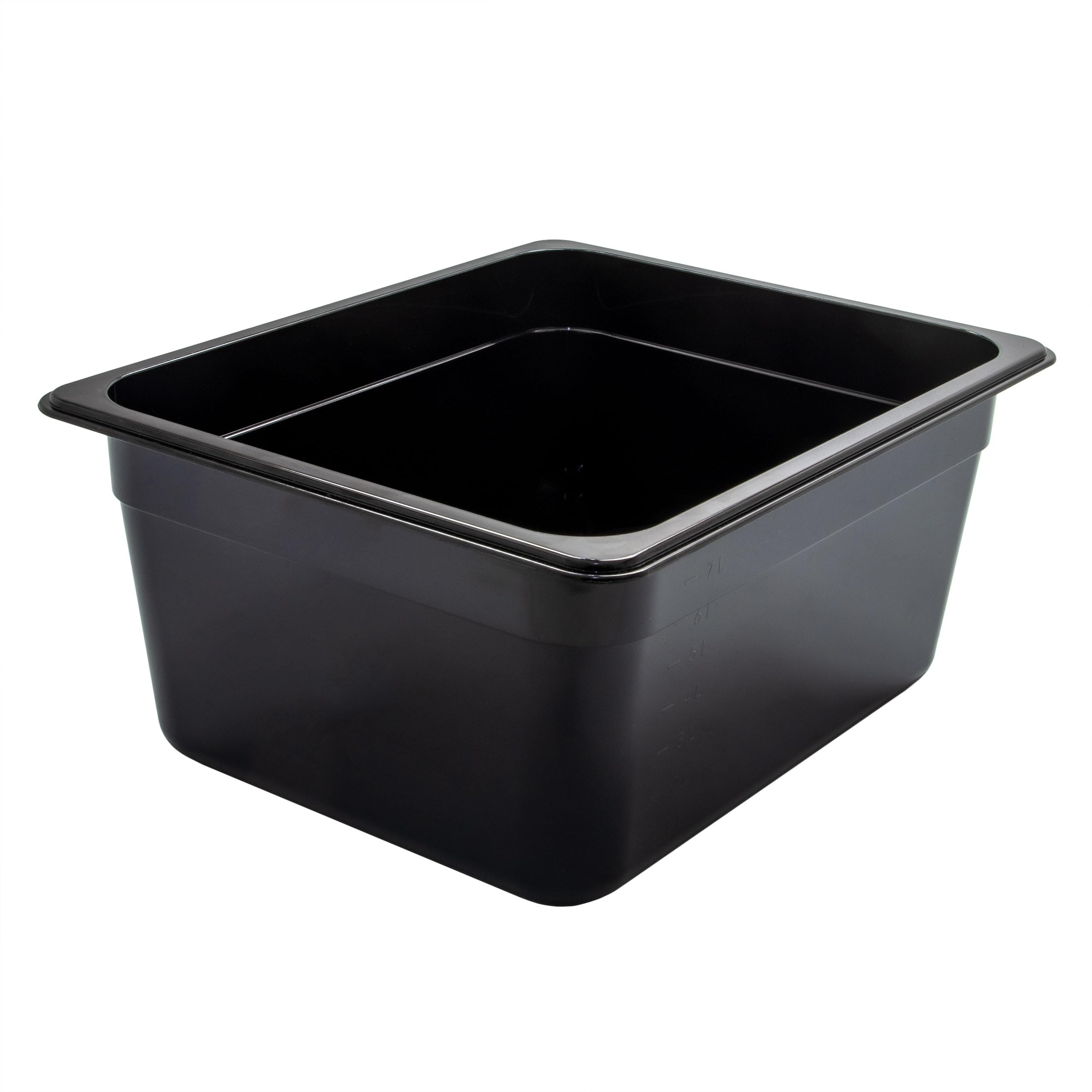 6 Stück GN 1/2 Gastronormbehälter GN-Behälter 9,5 Liter Tiefe 150mm Kunststoff schwarz